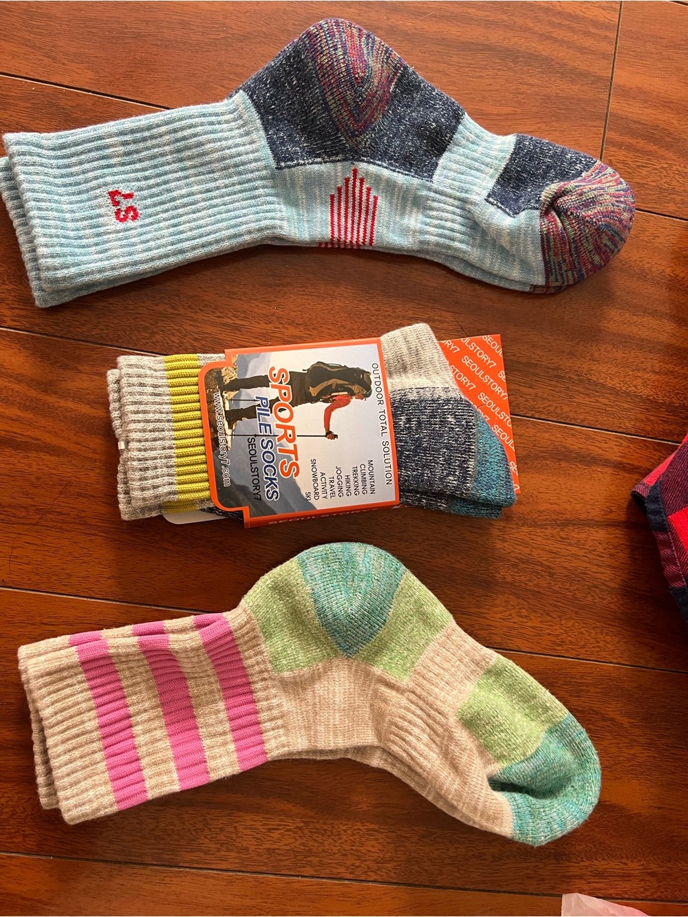 SEOULSTORY7 3pack Women Mid Cushion Low Hiking/Camping/Performance Socks